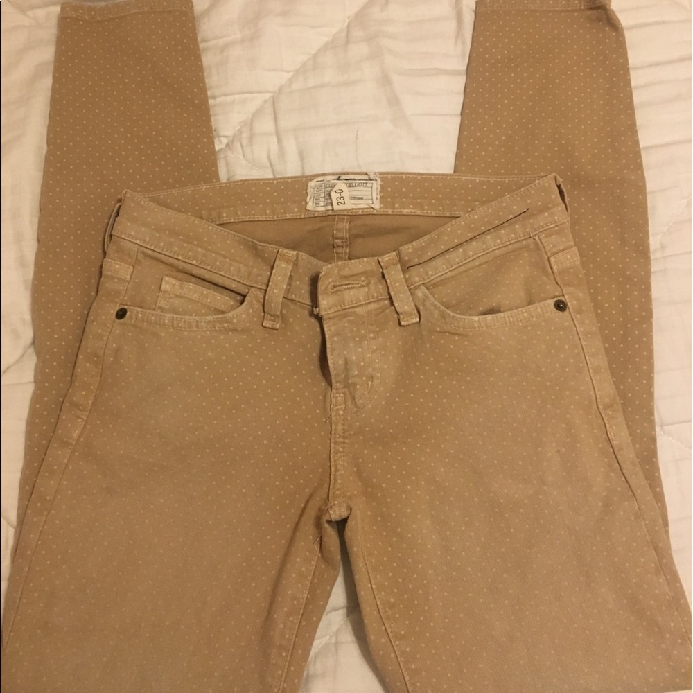 CURRENT/ELLIOT Polka dot skinny jeans